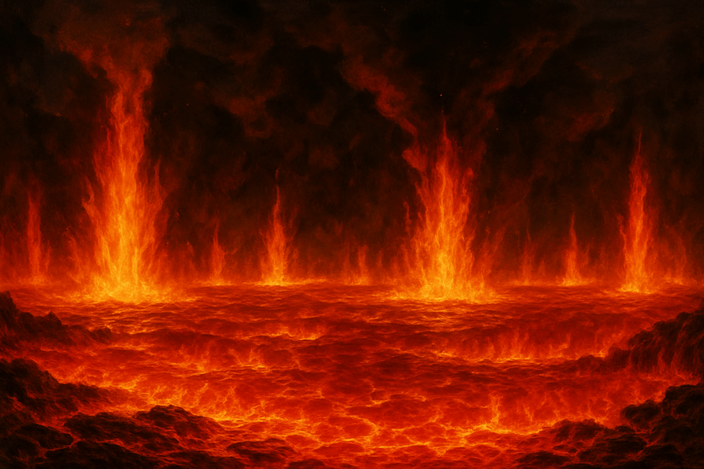 fiery lake of burning sulfur