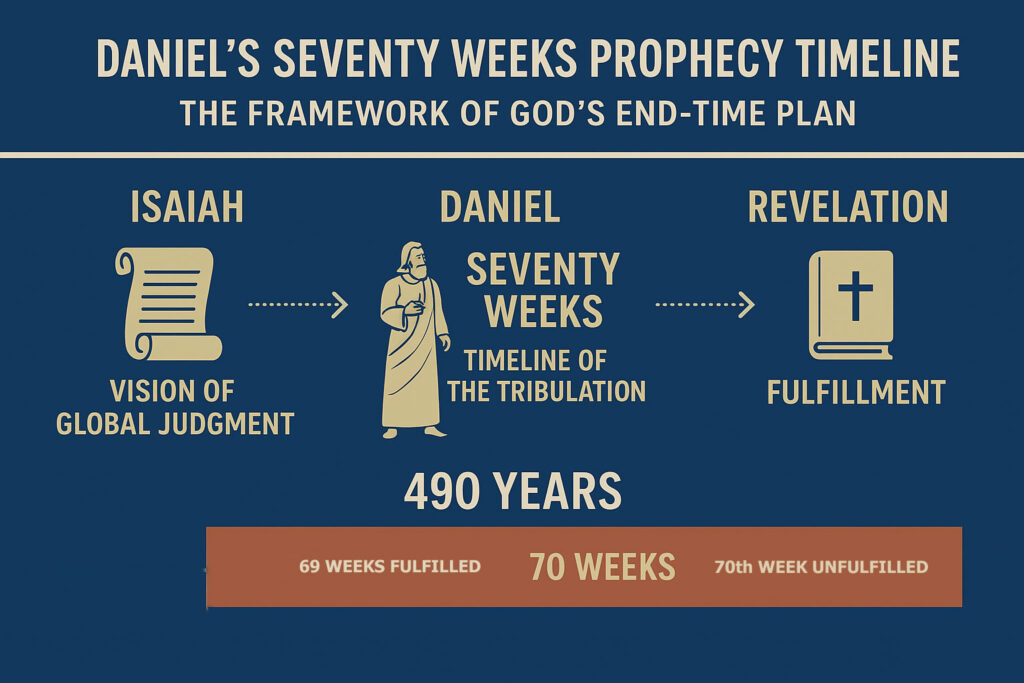 Infographic of Daniel 9 commentary of the seventy weeks explained.