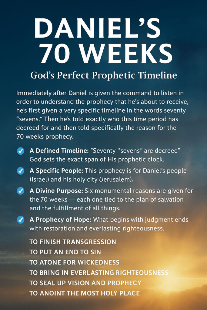Infographic image of Daniel's 70 weeks.