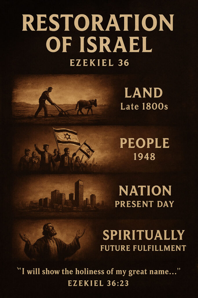 Infographic of the restoration of Israel.